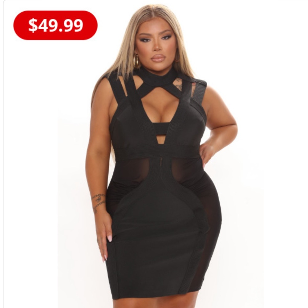 Black Cut out dress